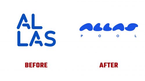 Allas Pool Logo Evolution