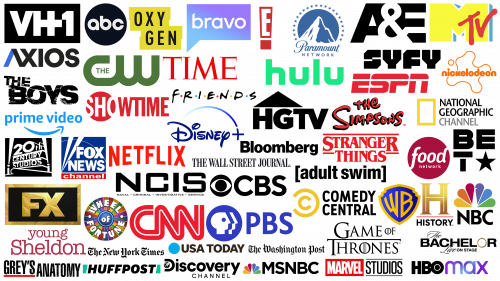 Most Famous Media TV Brands and Logos in the USA