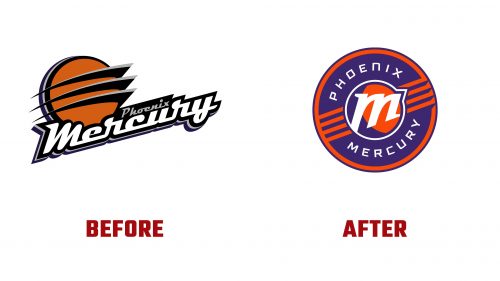 Phoenix Mercury Logo Evolution