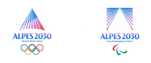 Alpes 2030 Olympic and Paralympic Winter Games Logo Evolution