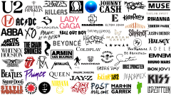 Most Famous Musicians and Bands Logos